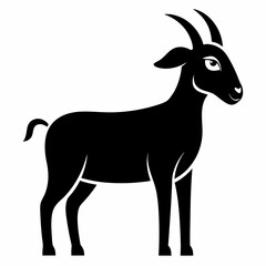 Goat silhouette vector illustration	
