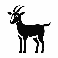 Goat silhouette vector illustration	
