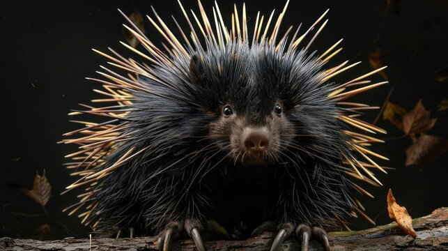 an image of a honey badger, known for its distinct spikes.