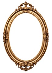 Elegant vintage gold oval frame