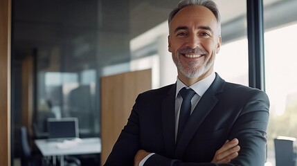 Fototapeta premium Confident Businessman in Modern Office