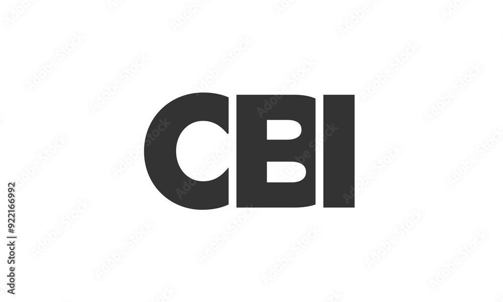 Fototapete cbi logo design template with strong and modern bold text. initial based vector logotype featuring s