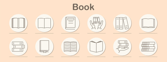 Book set icon. Open, stack, bookshelf, reading, education, knowledge, literature, library, study, textbook, publication, learning, pages, novel, cover, reading material, classroom, academics.