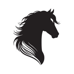 Animal face silhouette vector style with white background