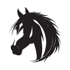 Animal face silhouette vector style with white background