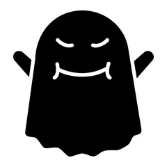 Happy Ghost Glyph Icon