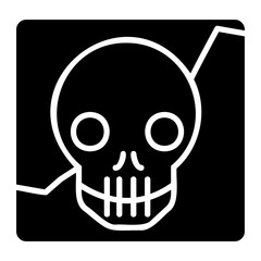 Skull and Crossbones Glyph Icon