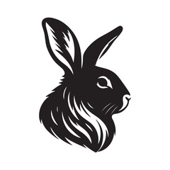 Animal face silhouette vector style with white background