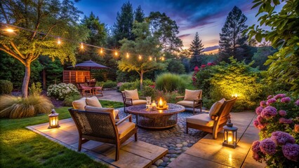 Fototapeta premium peaceful ambiance outdoor setting