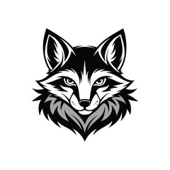 fox head vector art silhouette logo icon design style 