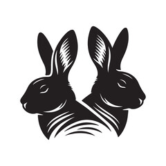 Animal face silhouette vector style with white background