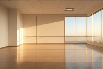 Fototapeta premium Outside office empty flooring architecture headquarters.