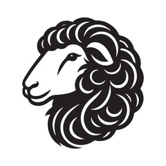 Animal face silhouette vector style with white background