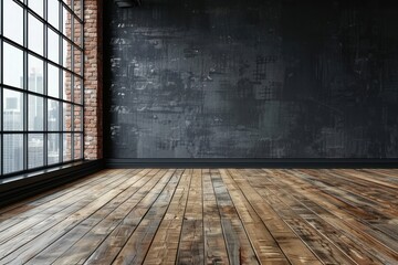 Industrial loft interior background