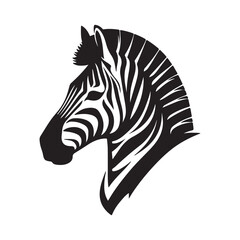 Animal face silhouette vector style with white background