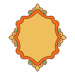 Retro ornamental frames vector art illustration on a white background.