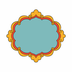 Retro ornamental frames vector art illustration on a white background.