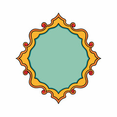 Retro ornamental frames vector art illustration on a white background.