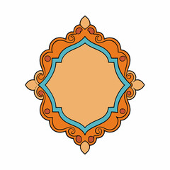 Retro ornamental frames vector art illustration on a white background.