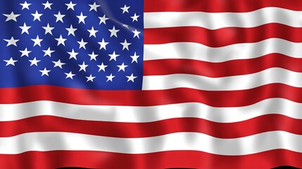 Fototapeta premium Waving American Flag