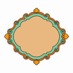 Retro ornamental frames vector art illustration on a white background.