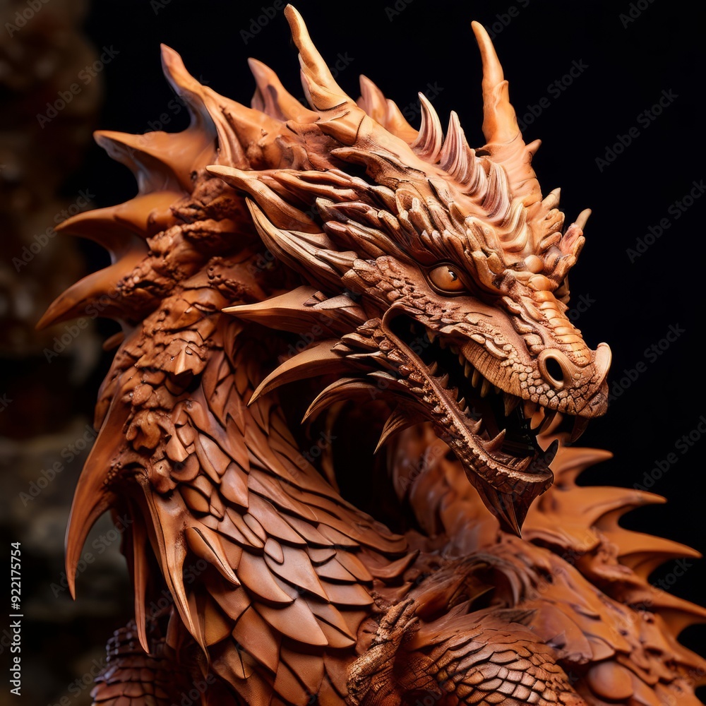 Wall mural terracotta dragon sculptures sculptures of dragons crafted from