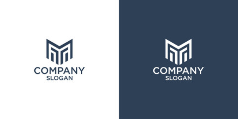 letter m abstract monogram logo vector design