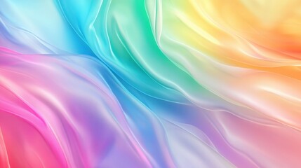 Fototapeta premium abstract background with smooth lines in rainbow colors, 3d render
