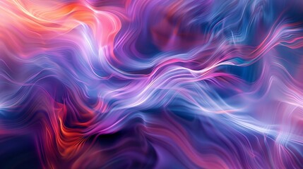 Fototapeta premium Graceful lines weave together in a colorful symphony, producing an abstract representation of dynamic energy in motion.