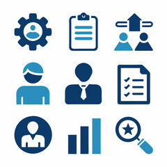 Document with Client Feedback realistic silhouette vector icons set isolated on a white background