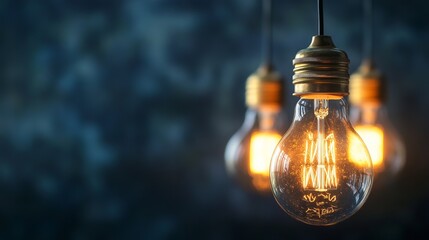Obraz premium Warm Vintage Light Bulbs