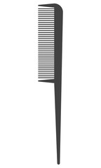 Black comb flat icon isolated on white background.