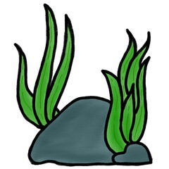 Seaweed cartoon doodle