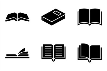 Open book line icon set. ebook icon vector illustration on white background