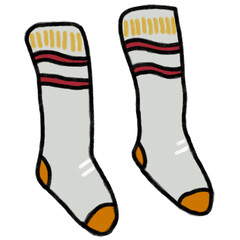 socks isolated on white cartoon doodle