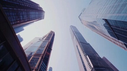 Urban Skyscrapers Reaching for the Sky