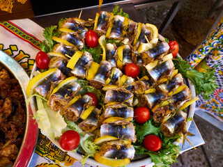 Sarde a Beccafico a traditional dish of Sicilian Italian cuisine