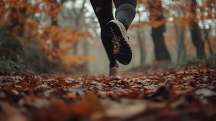 Running Through Autumn Leaves