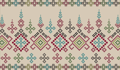 Beautiful fabric patterns Native ethnic patterns can be used to knit shawls, curtains, blankets, sarongs, and yarn for all types of clothing including wall coverings.