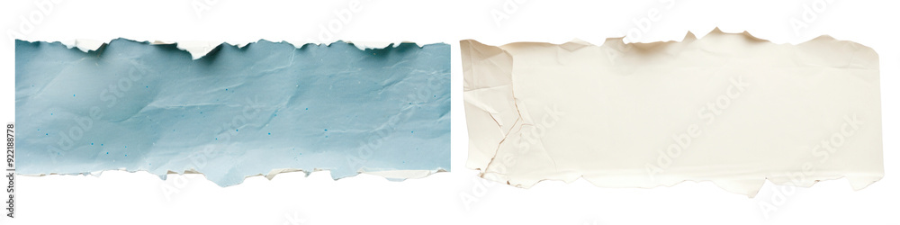 Poster torn paper png cut out element set