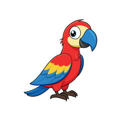 cartoon parrot vector template illustration