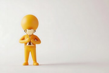 Emoticon with Trophy