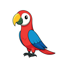 cartoon parrot vector template illustration