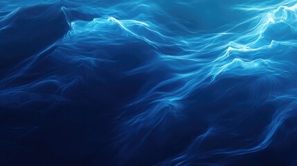 Deep blue water with subtle waves and light patterns, perfect for creating a tranquil and peaceful background atmosphere.