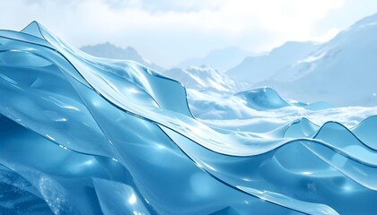 mountains in the snow