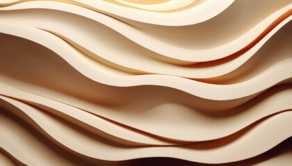 Obraz premium vertical 3D abstract liquid layers, paper cut waves