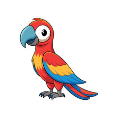 cartoon parrot vector template illustration