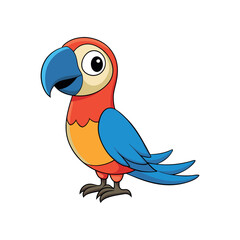 cartoon parrot vector template illustration