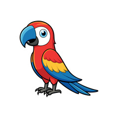 cartoon parrot vector template illustration