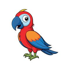 cartoon parrot vector template illustration